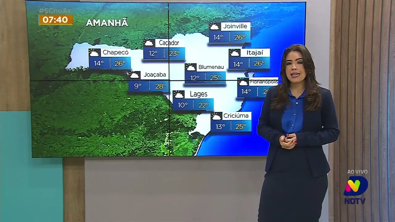 Confira a previsão do tempo para esta segunda-feira em SC