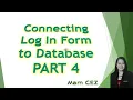 CONNECTING LOG IN FORM TO DATABASE PART 4