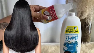 É só jogar LEITE DE COCO no shampoo e NÃO precisa mais GASTAR no mercado! ESTOU CHOCADA😱