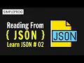 Reading JSON Data JSON Files How to read JSON Data In Python JSON Data simpleprog
