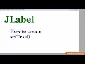 Swing Hindi 009 JLabel 02 How to set Text of a JLabel YouTube