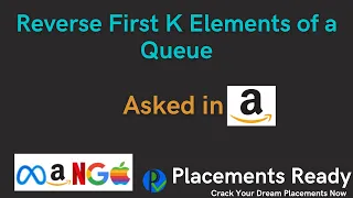 Reverse First K Elements of a Queue Amazon
