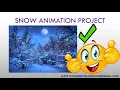 Snow Animation Project with HTML CSS and JavaScript