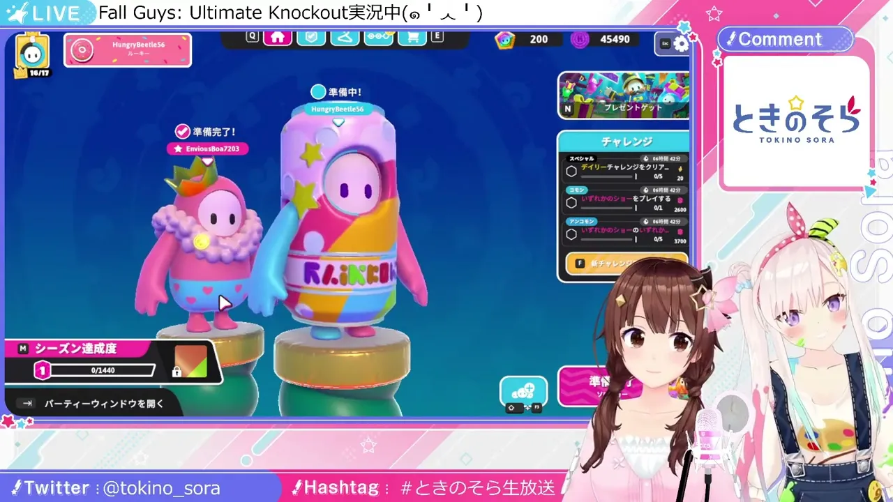 【FallGuys】イオそらで楽しくくにゃくにゃ！【ときのそら】