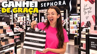 PEGUEI COISAS DE GRAÇA NA SEPHORA - VLOG DO DIA