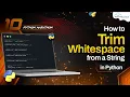 How To Trim Whitespace from a String in Python Python Programming Tutorial