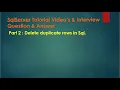 Part 2 Delete duplicate rows in SQL