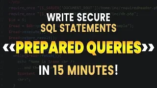 Writing PREPARED QUERIES in PHP - Secure SQL Tutorial INSERT UPDATE SELECT DELETE