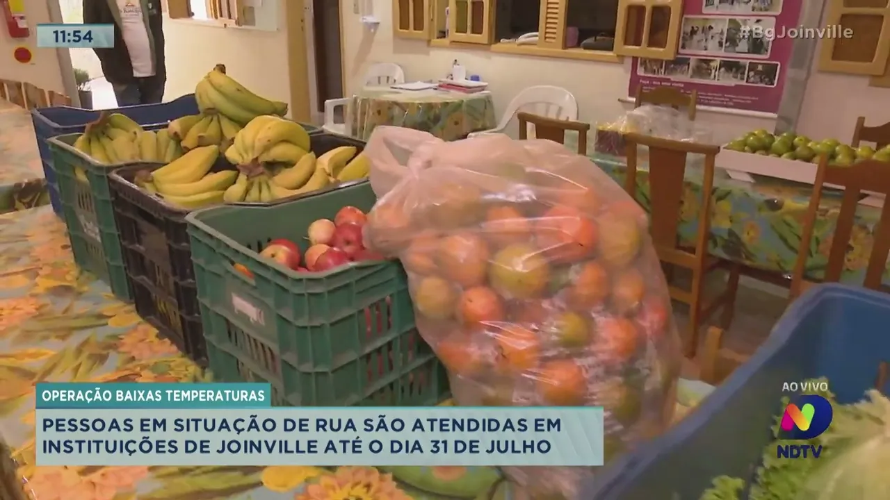 Operação baixas temperaturas: pessoas em situação de rua são atendidas em instituições de Joinville