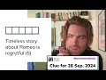 Minute Cryptic Clue for 28 Sep 2024 Timeless story about Romeo is regretful 5