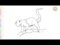 Red Howler Monkey animal drawings Howler Monkey drawings How to draw Red Howler Monkey easy step