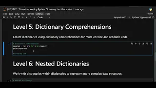 7 levels of writing Python Dictionary