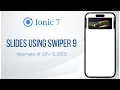Ionic Swiper Slide using Swiper 9 alternative of ion-slides