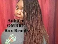 24 inches Auburn Ombre Box Braids