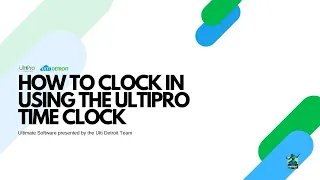How to Clock In Using the UltiPro Time Clock