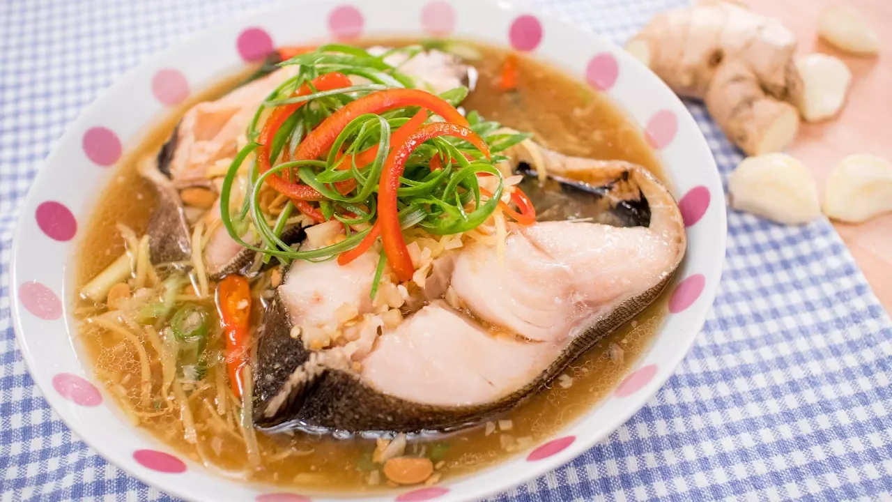 Steamed Fish w/ Ginger & "Thai Miso"    Thai Recipes