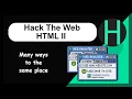 Hack The Web - HTML II