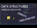 Remove Duplicates From Sorted Array Leetcode JavaScript Two Pointers Arrays