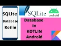 SQLite Database Kotlin Android Insert Select Update Delete and display in RecyclerView - part 1