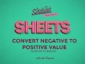 Convert Negative to Positive Value - Google Sheets