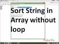 Sorting string in array without using loop php