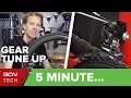 5 Minute Simple Bike Gear Tune-Up Indexing Cable Tension Limit Screws