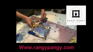 آموزش پتینه کاری قاب عکس پلی استر با تکنیک ورق طلا 