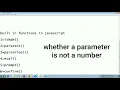isNaN function functions in javascript