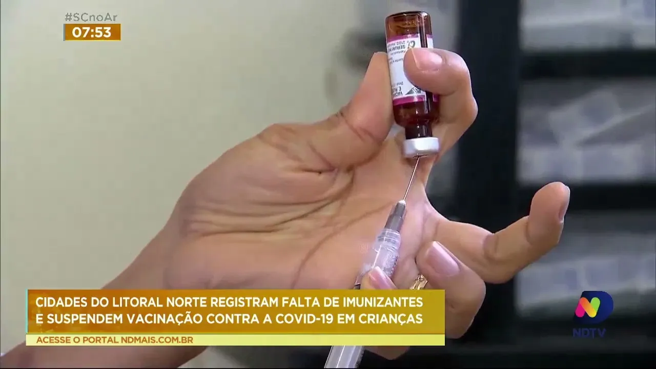 Cidades do Litoral Norte de SC registram falta de vacina contra a Covid-19 para crianças