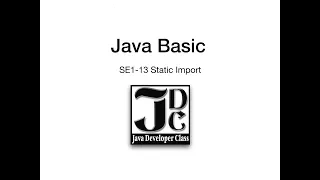 SE1-13 Static Import