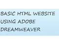 Basic HTML website using Adobe Dreamweaver