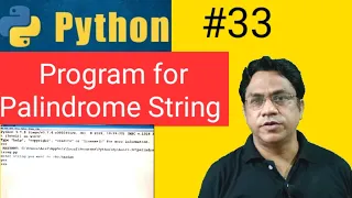 Python program for Palindrome String Palindrome String in Python String Palindrome in python