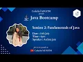 Java Bootcamp Session 2 Fundamentals of Java Codechef ADGITM Chapter