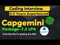 Capgemini Coding Interview Code Like This For Getting The Offer