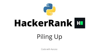 Piling Up HackerRank Solution