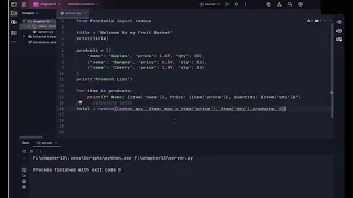Reduce Method in Python is Eerily akin to Reduce function in JS