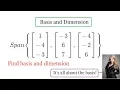 Basis and dimension