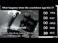 What happens when the countdown app hits 0