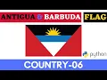 Antigua and Barbuda flag drawing using Python