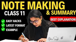 Note Making Summary Format Tricks Example CBSE 2026 Class 11 Writing Skill Nikita Singh