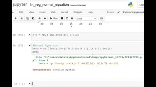 Python Linear Regression with Normal Equation