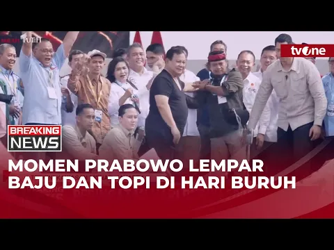 Sapa Langsung Para Buruh, Presiden Bagikan Baju dan Topi