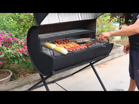 Download MP3 How to make a BBQ grill with iron drums