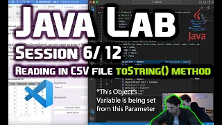 Java Lab 6 of 12 - Easiest Way To Read In CSV File