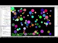 Demonstration the program using a simple physics engine developed on Python pygame library