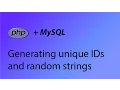 PHP MySQL Tutorial 44 - Generating unique IDs and random strings uniqid and md5 functions
