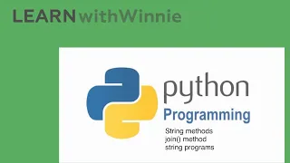 Learn Python Programming String Methods join String Programming