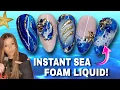 Beach Nail Art Cateye Pool Water Effect Easy Summer Nail Art Design