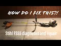 Broken won t start Stihl FS55 gas trimmer diagnoses and fix