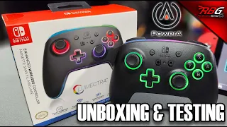 Unboxing Testing PowerA Lumectra Enhanced Wireless Controller for Nintendo Switch